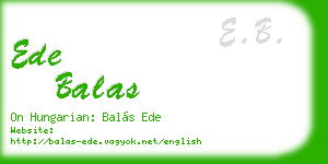 ede balas business card